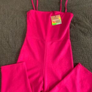 ⭐️3 for $25⭐️  Capri hot pink jumpsuit
